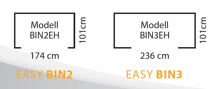 Globel Mülltonnenbox "Easy" mit Klappdeckel für bis zu 3 Mülltonnen